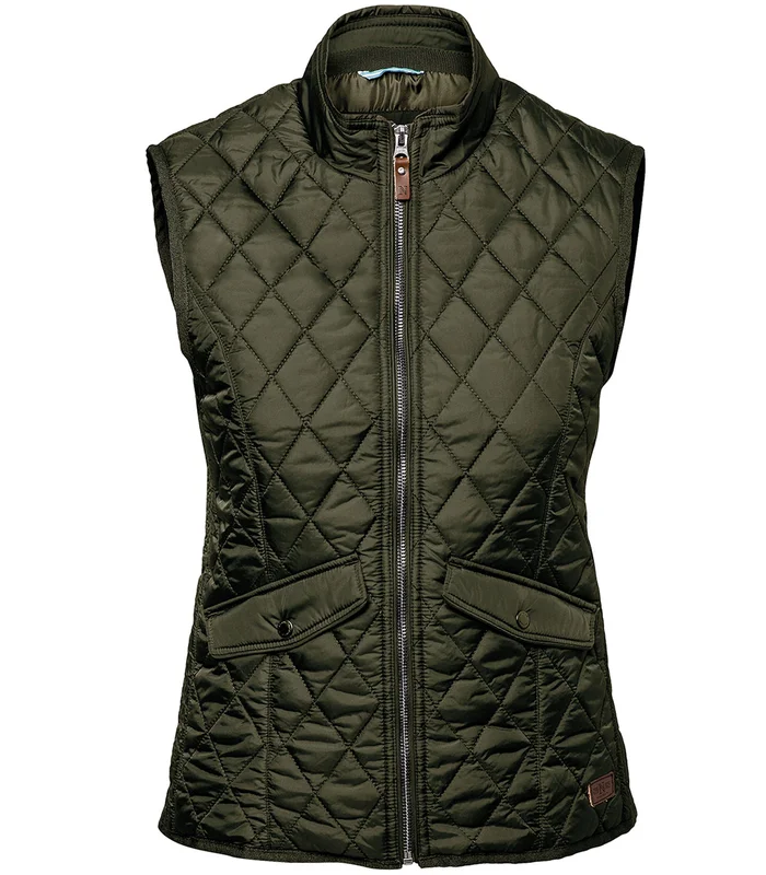 Nimbus Nimbus Womens Camden diamond quilted gilet in Olive