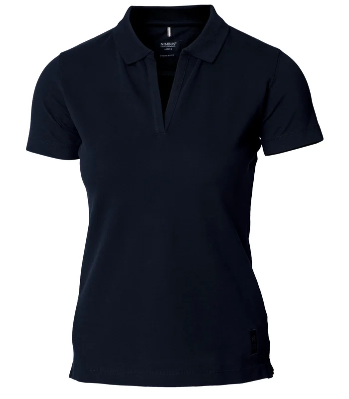 Nimbus Nimbus Womens Harvard v-neck stretch deluxe polo in Dark Navy