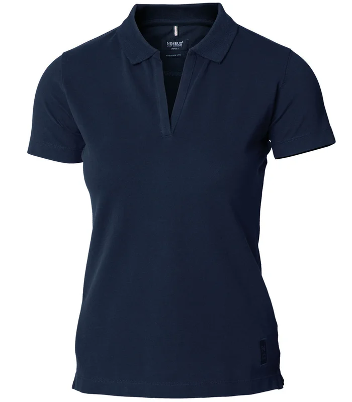 Nimbus Nimbus Womens Harvard v-neck stretch deluxe polo in Navy