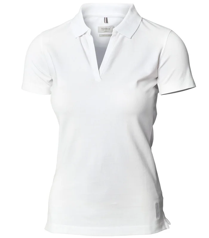 Nimbus Nimbus Womens Harvard v-neck stretch deluxe polo in White