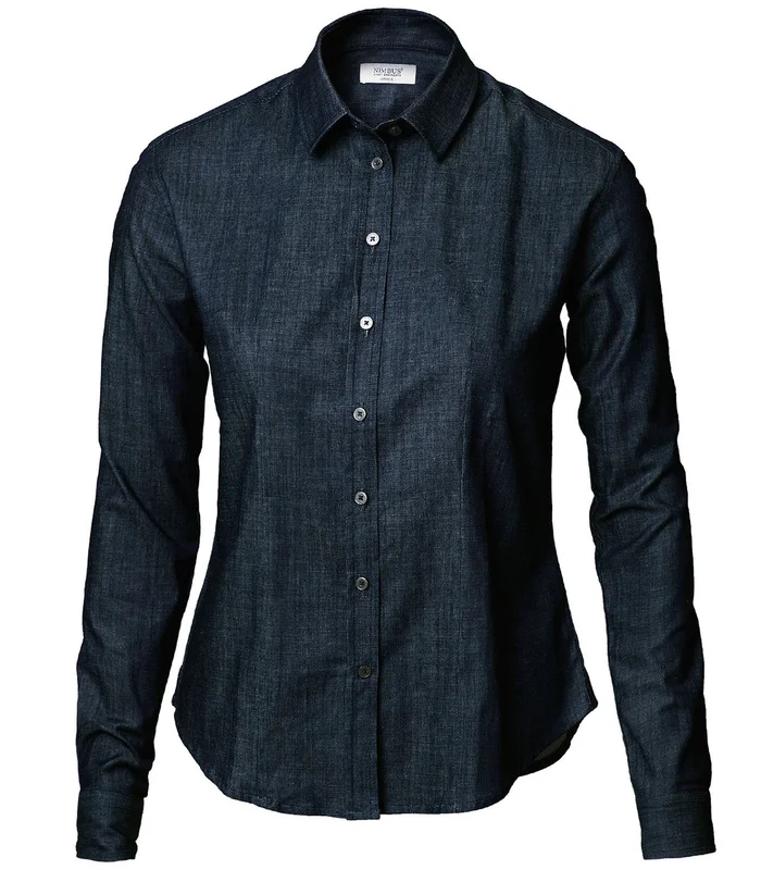 Nimbus Nimbus Womens Torrance raw and stylish denim shirt in Indigo Blue