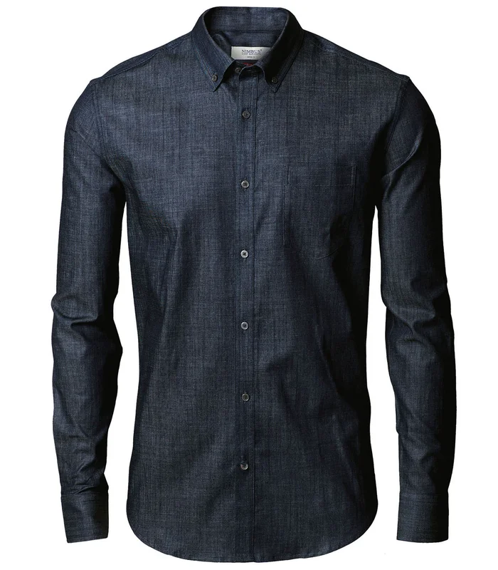 Nimbus Nimbus Torrance slim fit raw and stylish denim shirt in Indigo Blue