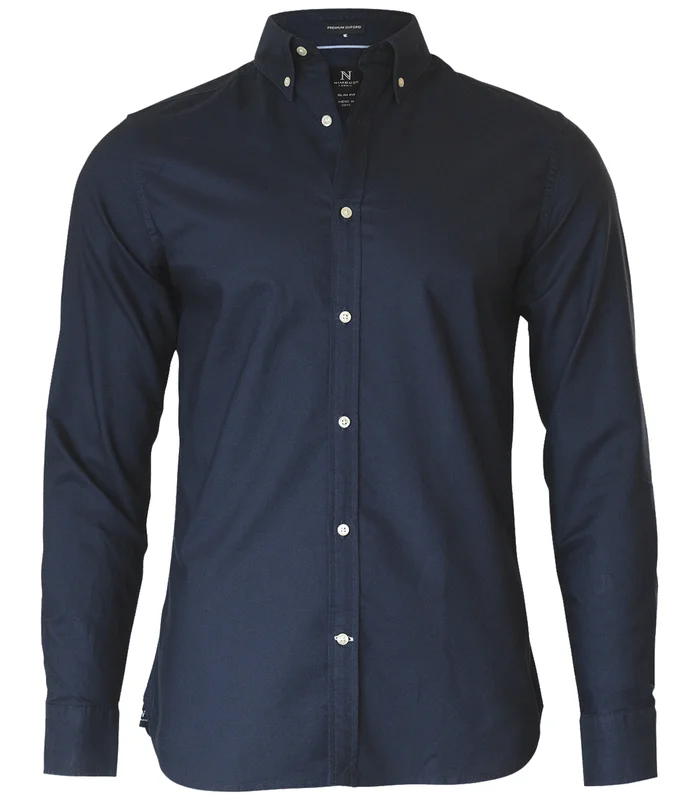 Nimbus Nimbus Rochester Slim Fit  classic Oxford shirt in Ocean Blue