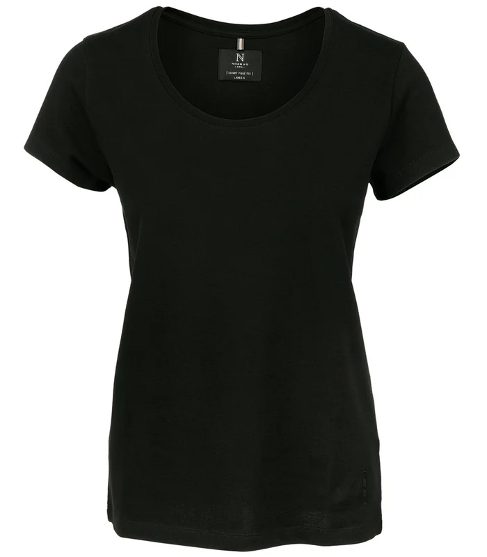 Nimbus Nimbus Womens Danbury the piqué tee in Black