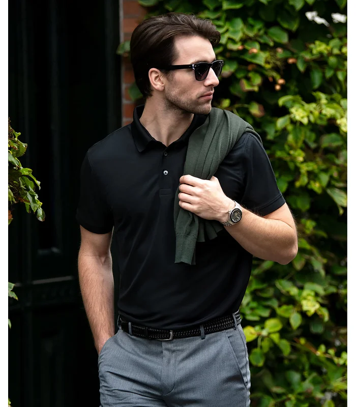 Nimbus Nimbus Clearwater quick-dry performance polo in Black