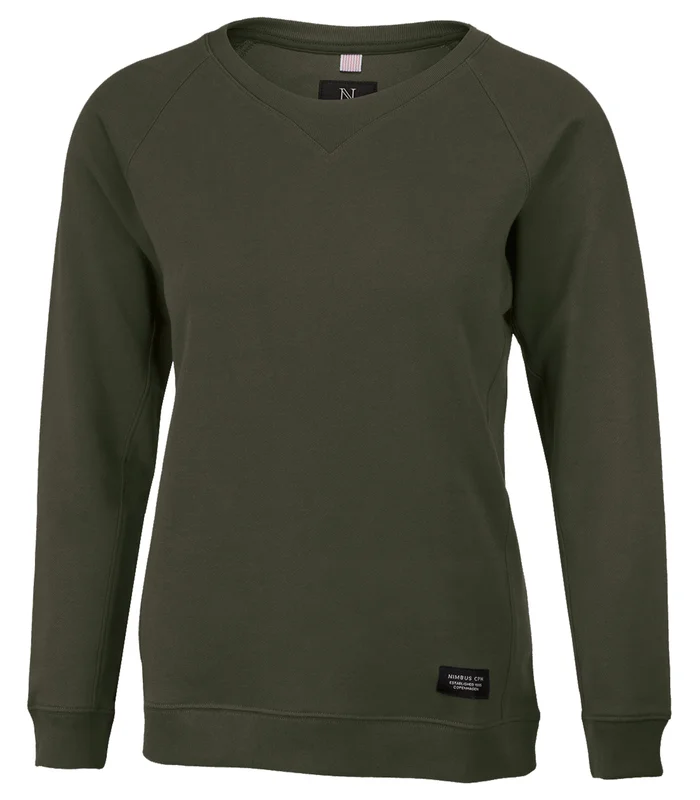 Nimbus Nimbus Womens Newport luxury lightweight crewneck in Olive