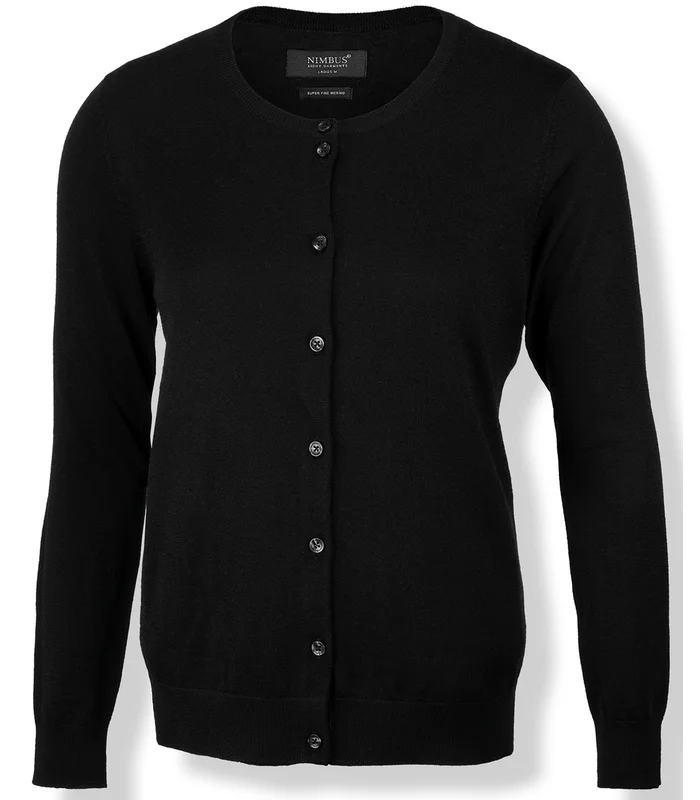Nimbus Nimbus Womens Phoenix luxurious merino blend cardigan in Black