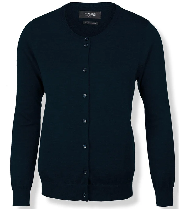 Nimbus Nimbus Womens Phoenix luxurious merino blend cardigan in Navy