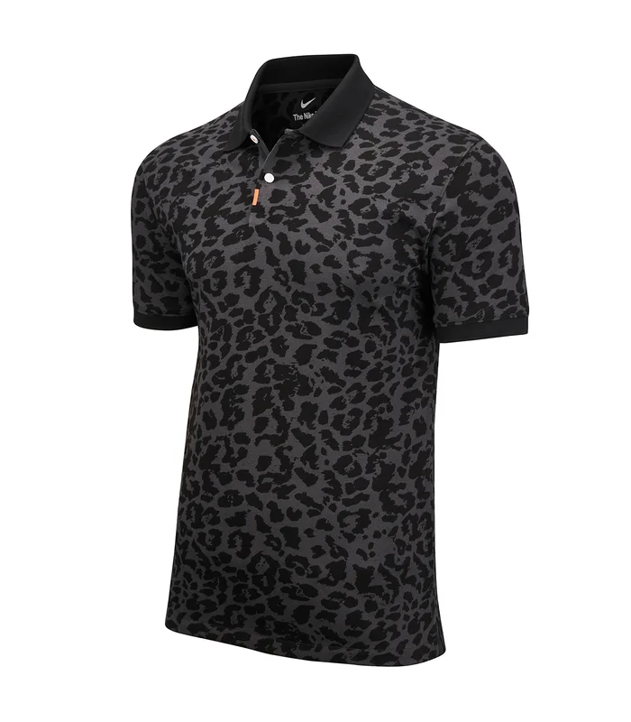 Nike Nike Nike polo golf primal print slim in Smoke Grey/Black
