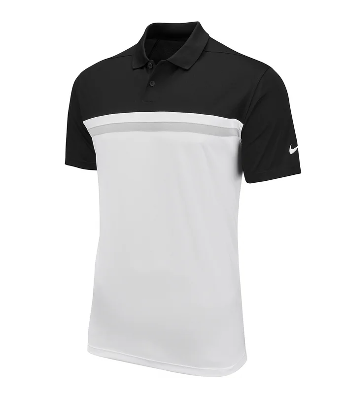 Nike Nike Nike Victory colour block polo in Black / White / Light Smoke Grey / White