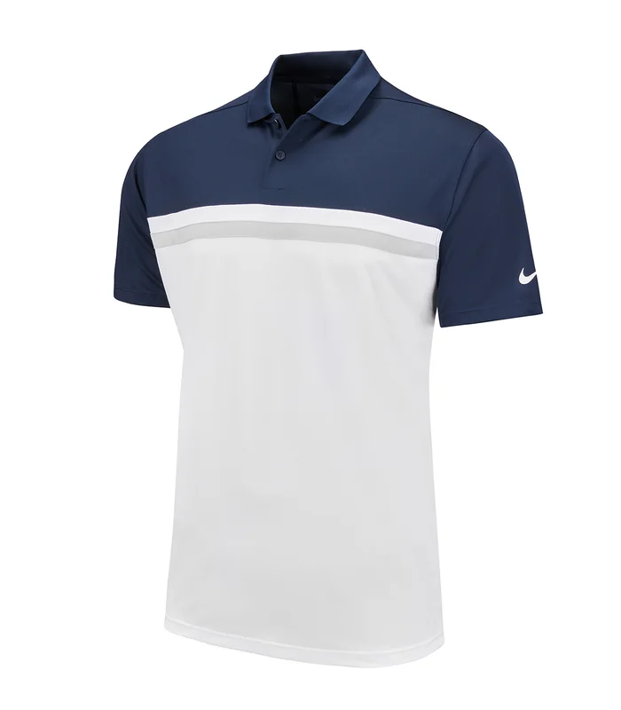 Nike Nike Nike Victory colour block polo in Obsidian / White / Light Smoke Grey / White