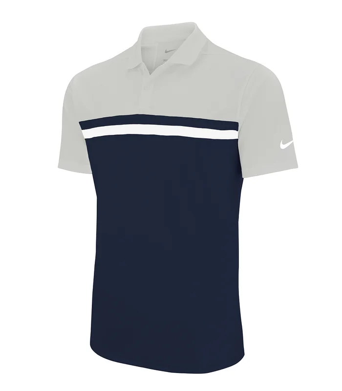 Nike Nike Nike Victory colour block polo in Light Smoke Grey / Obsidian / White / White