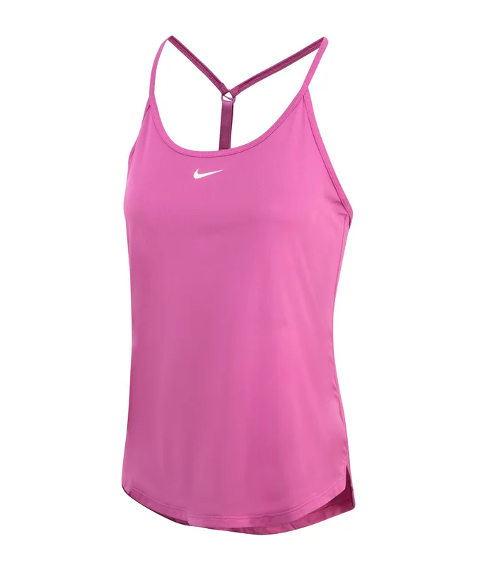 Nike Nike Womens Nike One Dri-FIT Elastika standard fit tank in Cosmic Fuchsia/White