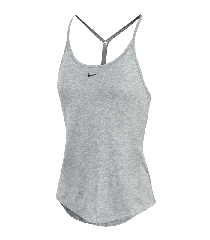 Nike Nike Womens Nike One Dri-FIT Elastika standard fit tank in Particle Grey/Heather/Black