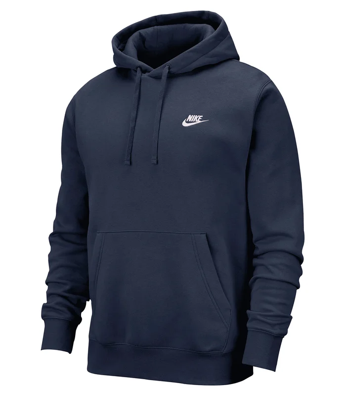 Nike Nike Nike Club hoodie in Midnight Navy/Midnight Navy/White