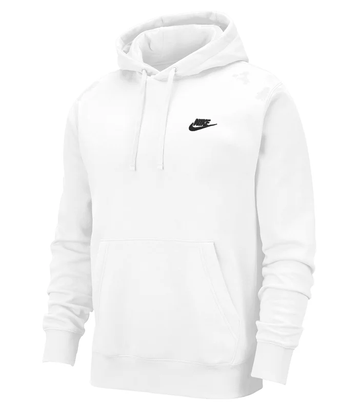 Nike Nike Nike Club hoodie in White/White/Black