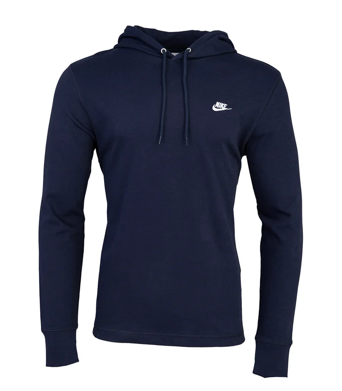 Nike Nike Nike Club knit hoodie in Obsidian/Obsidian/White