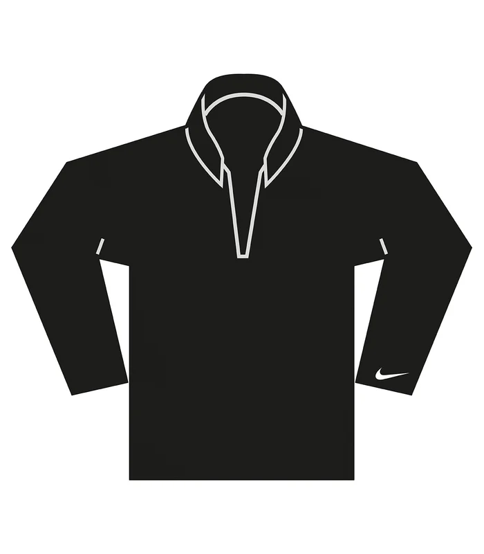 Nike Nike Velocity 1/2-zip top in Black/White