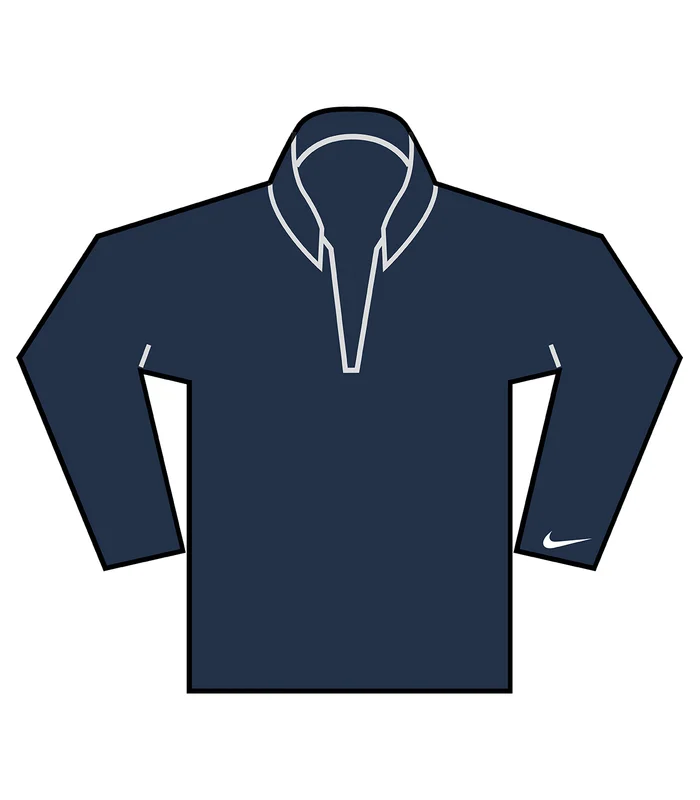 Nike Nike Velocity 1/2-zip top in College Navy/White