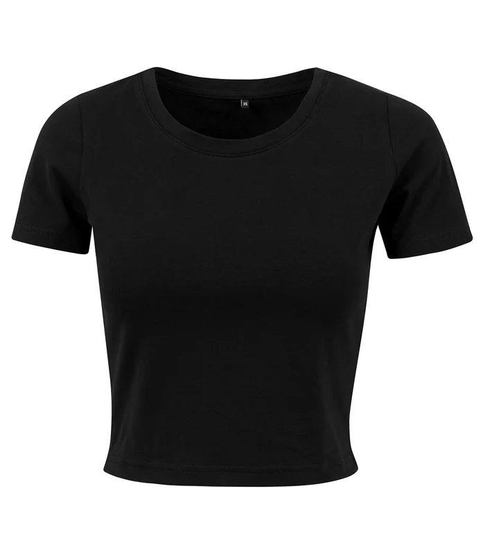 New Morning Studios New Morning Studios Womens cropped tee in Black