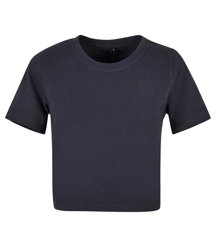New Morning Studios New Morning Studios Womens cropped tee in Navy