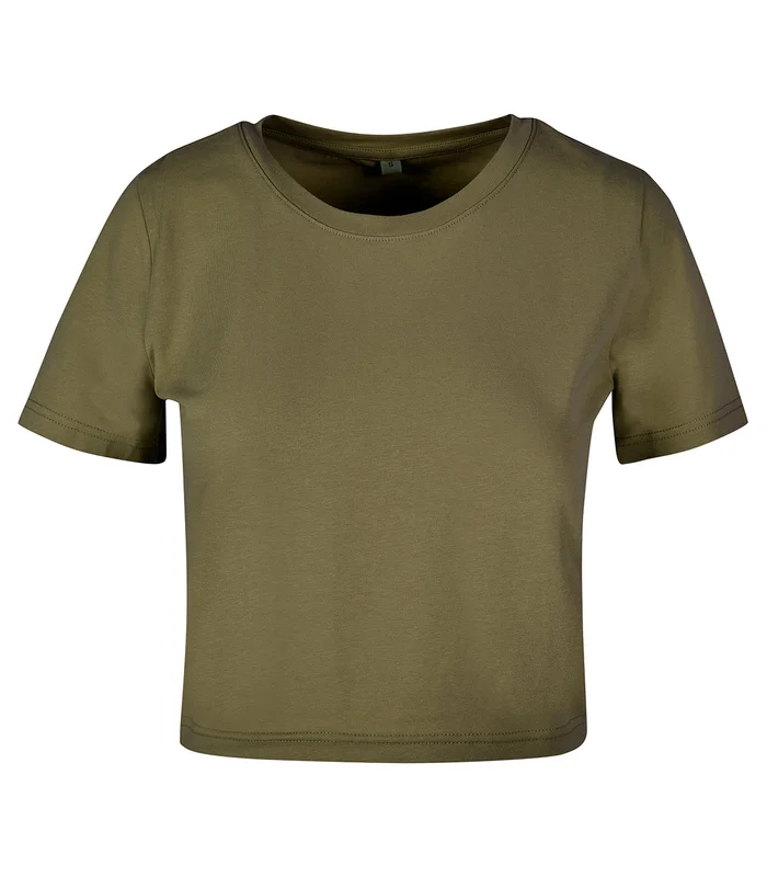 New Morning Studios New Morning Studios Womens cropped tee in Olive