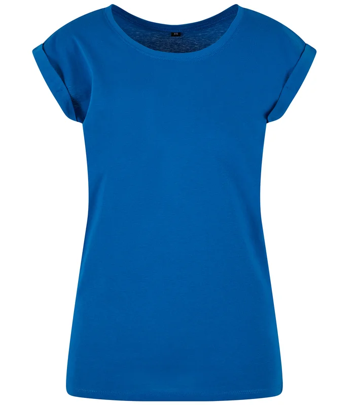 New Morning Studios New Morning Studios Womens regular extended shoulder tee in Cobalt Blue