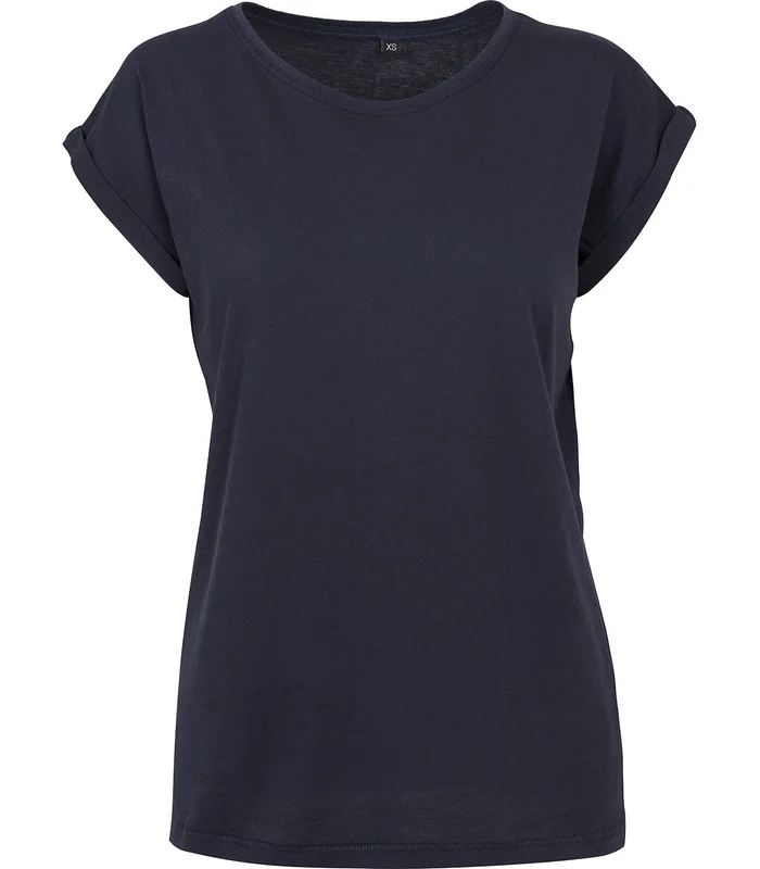 New Morning Studios New Morning Studios Womens regular extended shoulder tee in Navy
