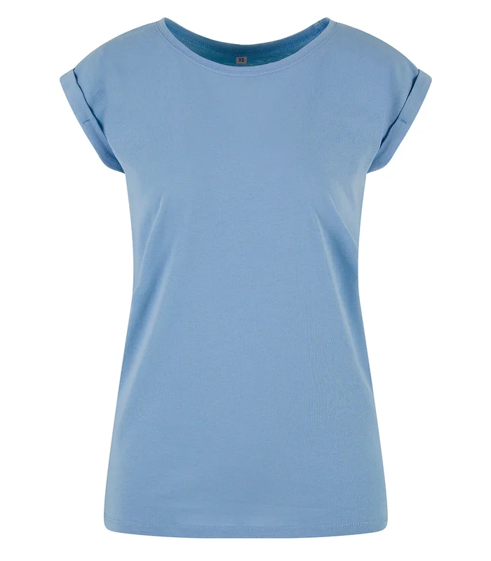 New Morning Studios New Morning Studios Womens regular extended shoulder tee in Powder Blue