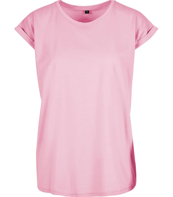 New Morning Studios New Morning Studios Womens regular extended shoulder tee in Soft Pink