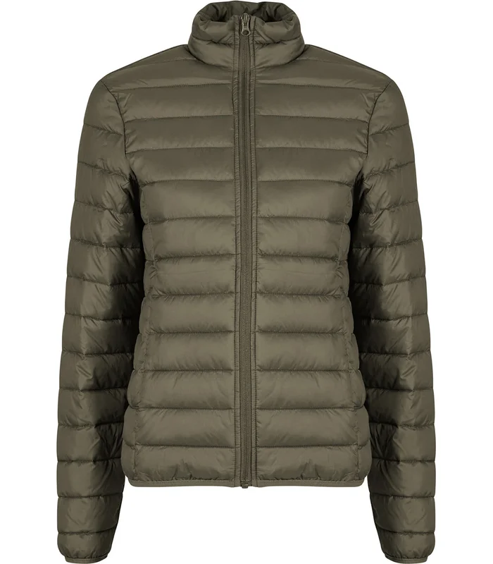New Morning Studios New Morning Studios Womens light puffer jacket in Olive