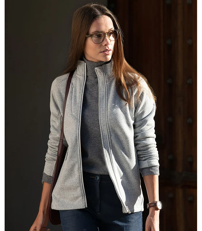 Nimbus Nimbus Womens Montana knitted fleece jacket in Dark Grey Melange