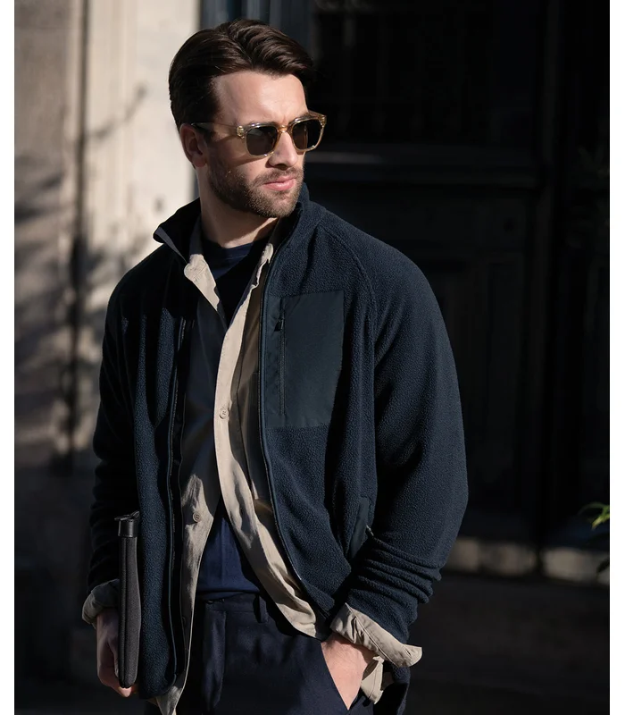 Nimbus Nimbus Timberlake modern sherpa fleece in Dark Navy