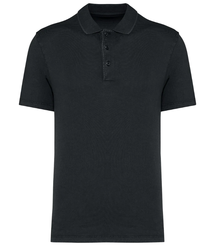 Native Spirit Native Spirit Washed Jersey Polo Shirt in WCG