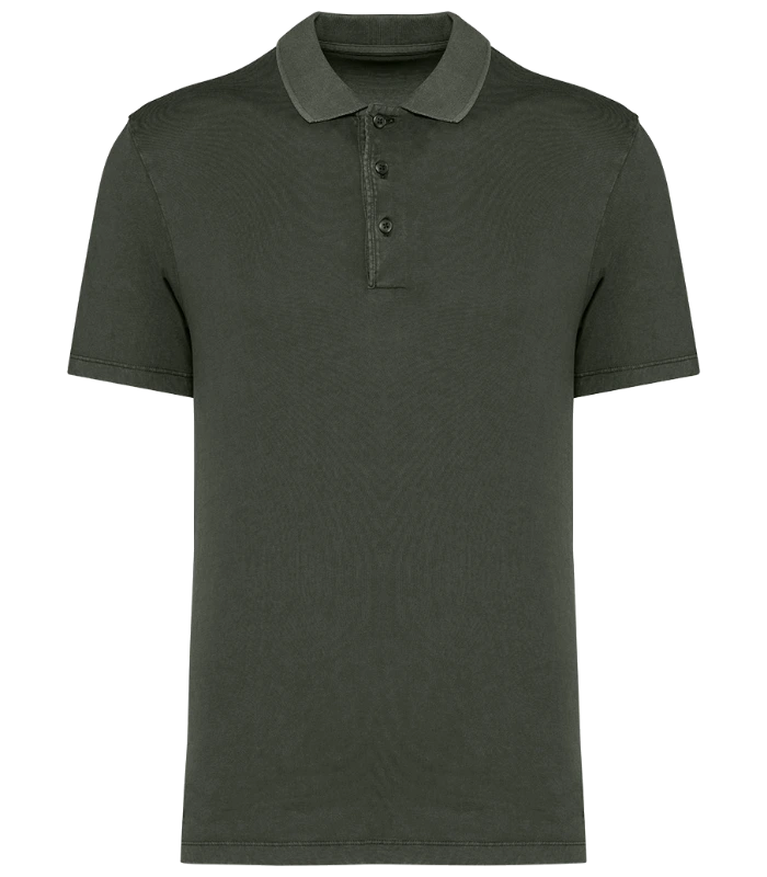 Native Spirit Native Spirit Washed Jersey Polo Shirt in WOK