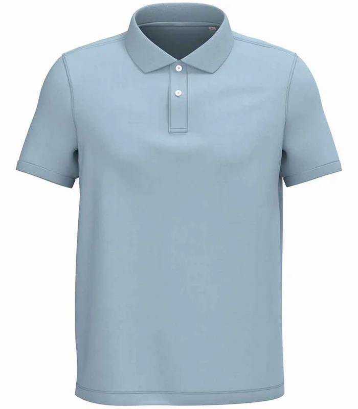 Native Spirit Native Spirit Piqué Polo Shirt in Aquamarine