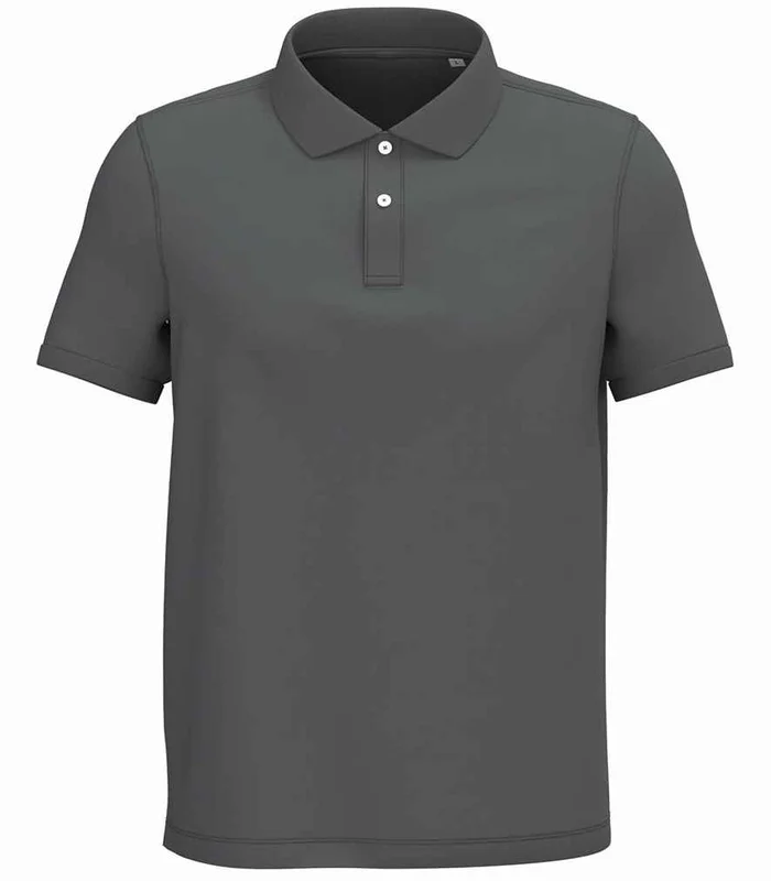 Native Spirit Native Spirit Piqué Polo Shirt in Iron Grey