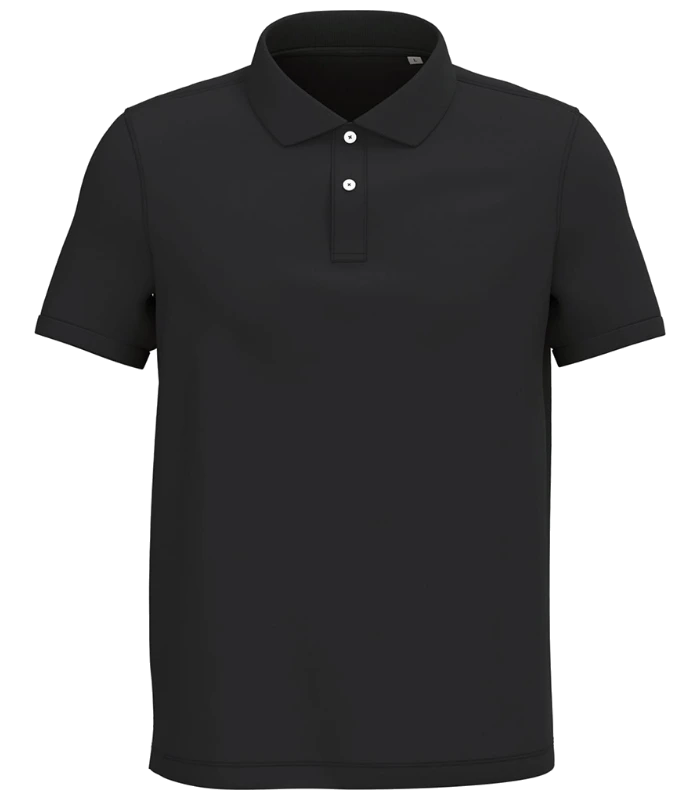 Native Spirit Native Spirit Piqué Polo Shirt in BLK