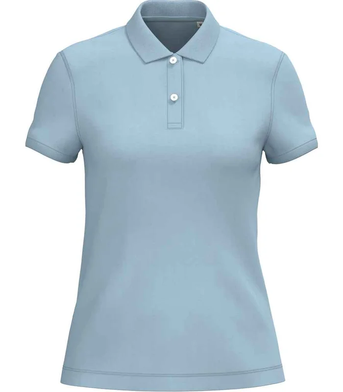 Native Spirit Native Spirit Ladies Piqué Polo Shirt in Aquamarine