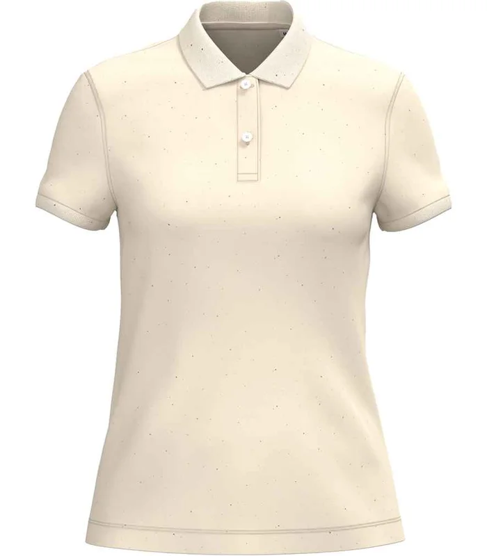 Native Spirit Native Spirit Ladies Piqué Polo Shirt in Raw Natural