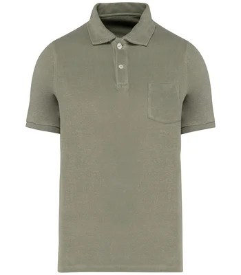 Native Spirit Native Spirit Terry Towel Polo Shirt in ALG