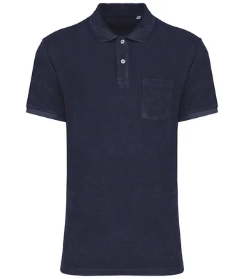 Native Spirit Native Spirit Terry Towel Polo Shirt in NAV