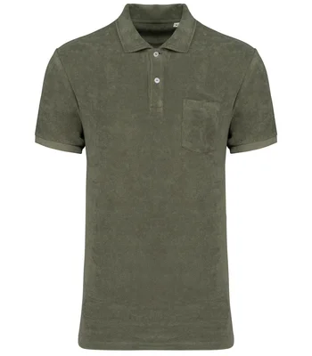 Native Spirit Native Spirit Terry Towel Polo Shirt in ORK