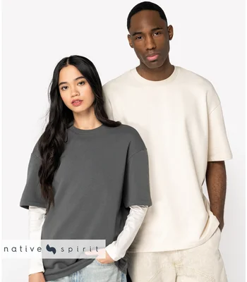 Native Spirit Native Spirit Unisex French Terry T-Shirt in BLK