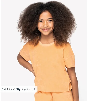 Native Spirit Native Spirit Kids Terry Towel T-Shirt in IVO