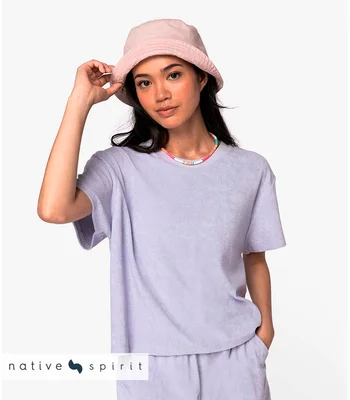 Native Spirit Native Spirit Ladies Terry Towel T-Shirt in IVO