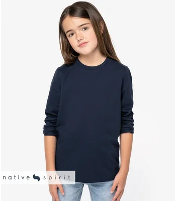 Native Spirit Native Spirit Kids Long Sleeve T-Shirt in BLK