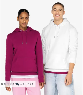 Native Spirit Native Spirit Unisex Heavyweight Hooded Sweatshirt in BLK
