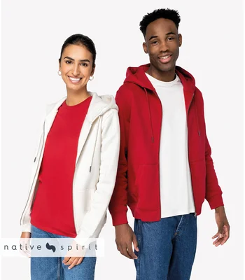 Native Spirit Native Spirit Unisex Full Zip Hoodie in BLK