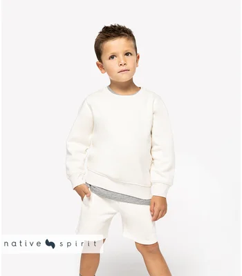 Native Spirit Native Spirit Kids Crew Neck Sweatshirt in BLK